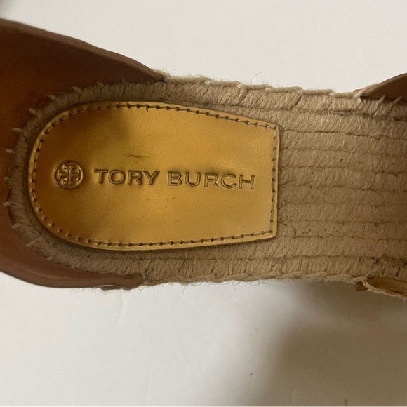 TORY BURCH Matte Metallic Gold Selby Wedge Platform Espadrille Sandals S… - Picture 15 of 15
